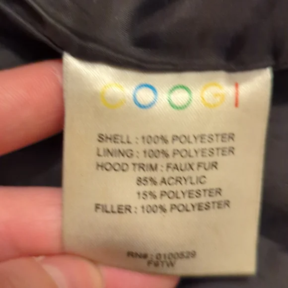 Vintage Coogi Puffer Jacket with Removable Faux Fur lined hood Size Medium - Picture 14 of 14